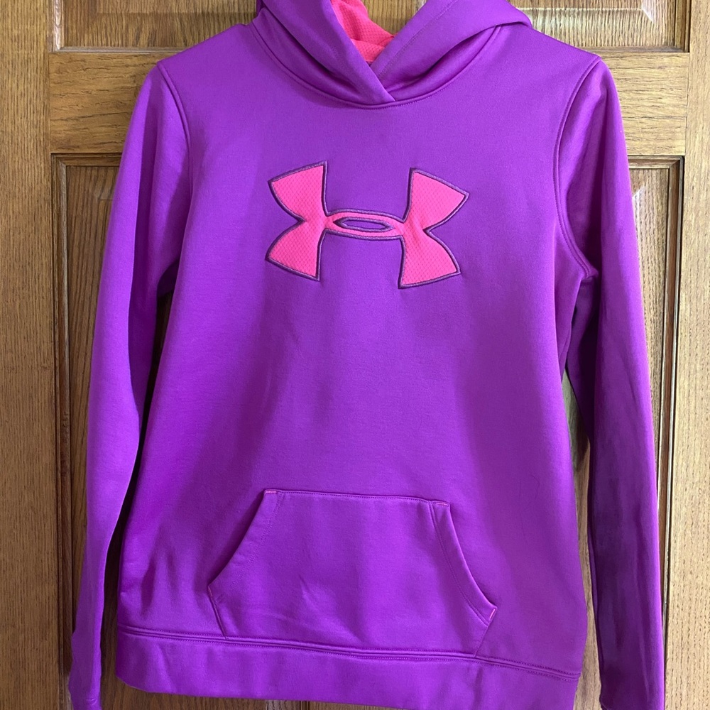 Purple large uNader armour sweatshirt